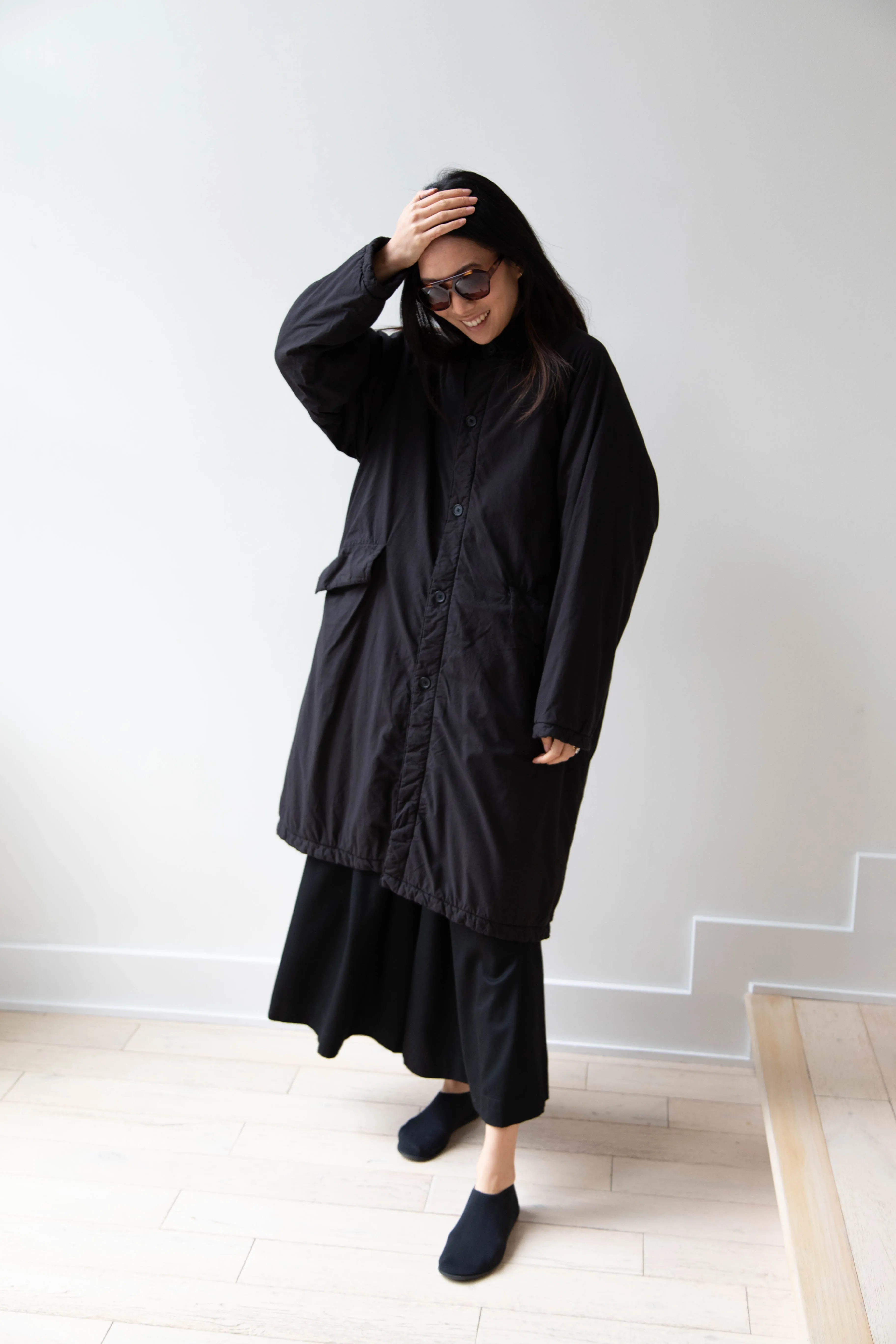 Maison de Soil | Regular Collar Coat in Black