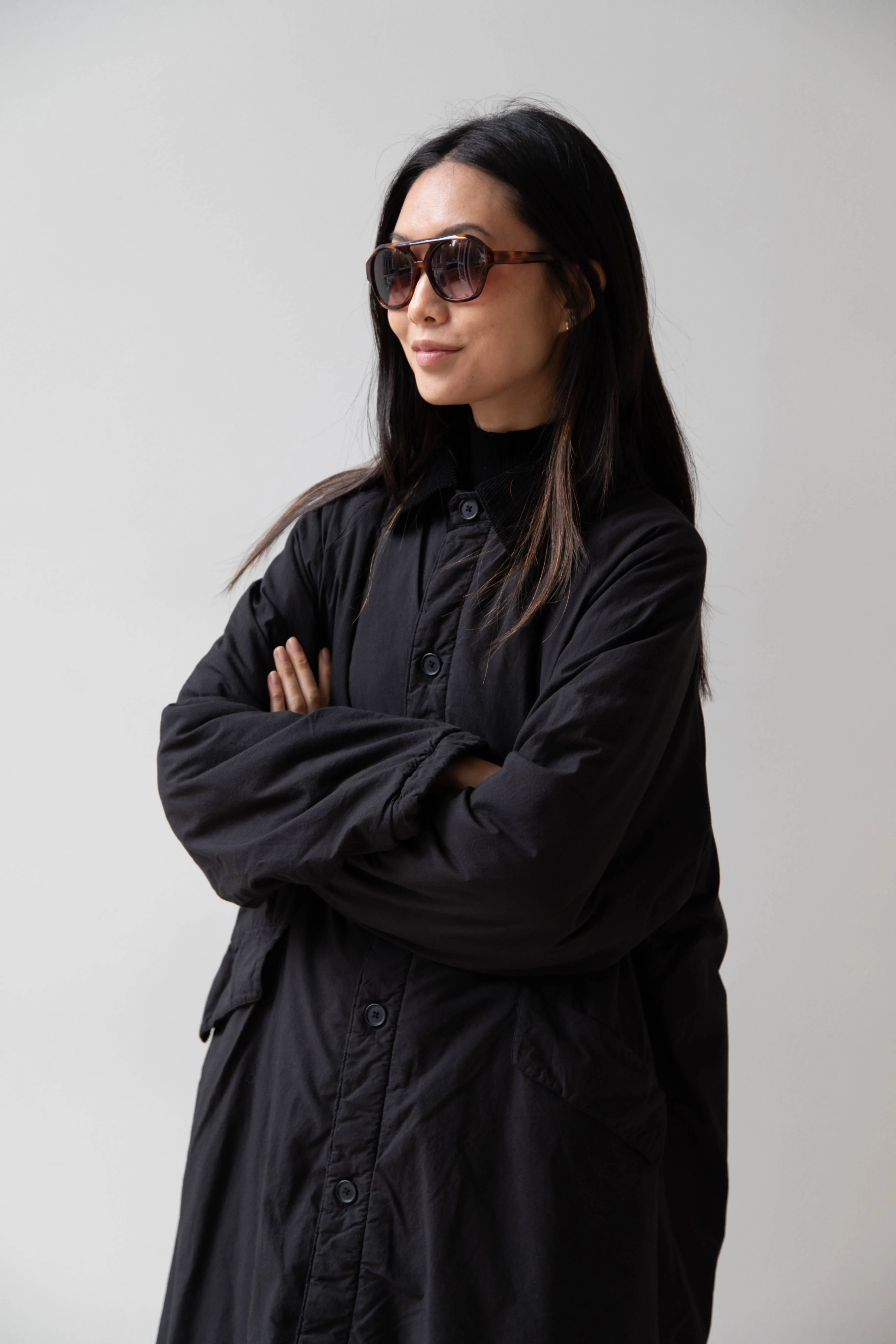 Maison de Soil | Regular Collar Coat in Black