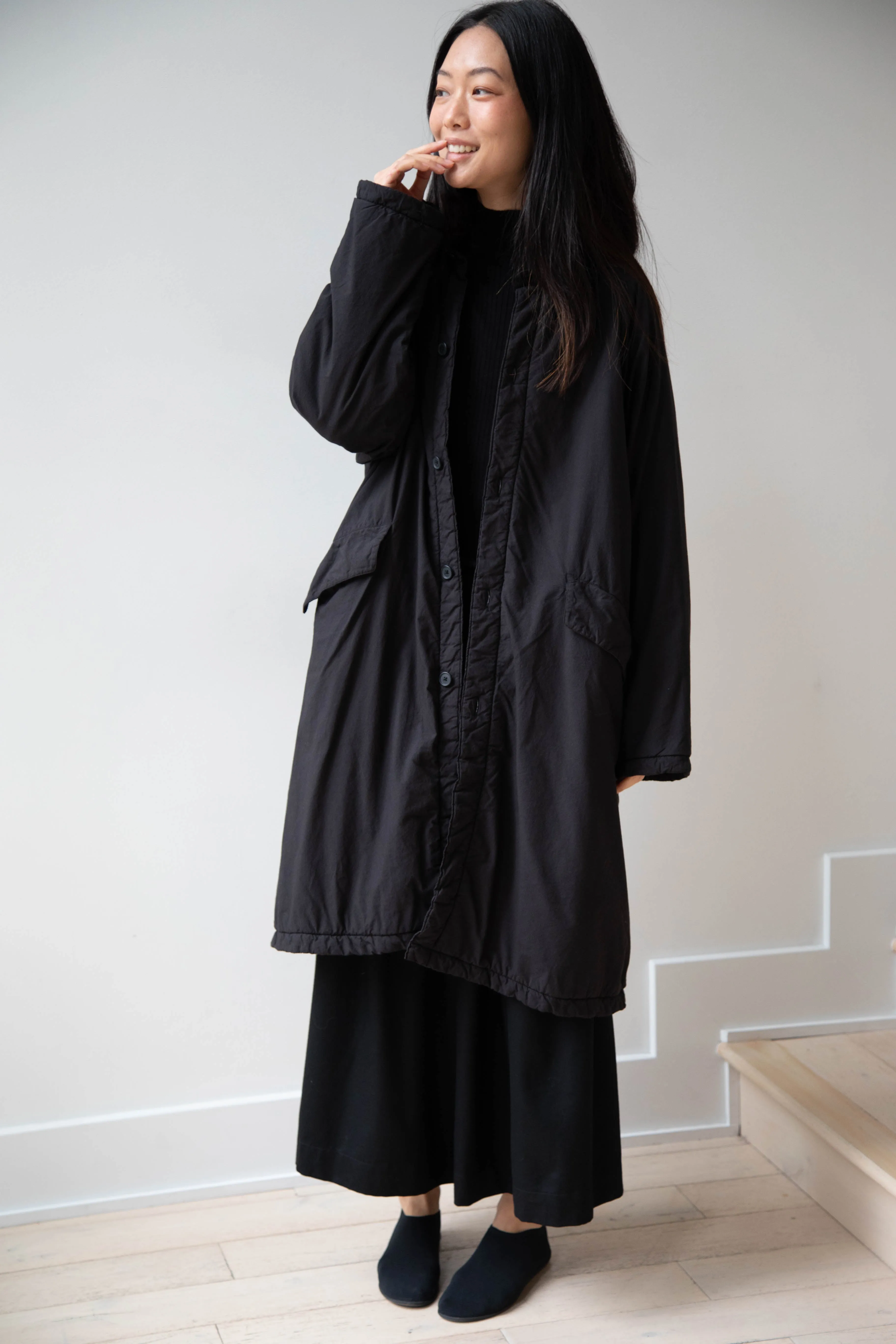 Maison de Soil | Regular Collar Coat in Black