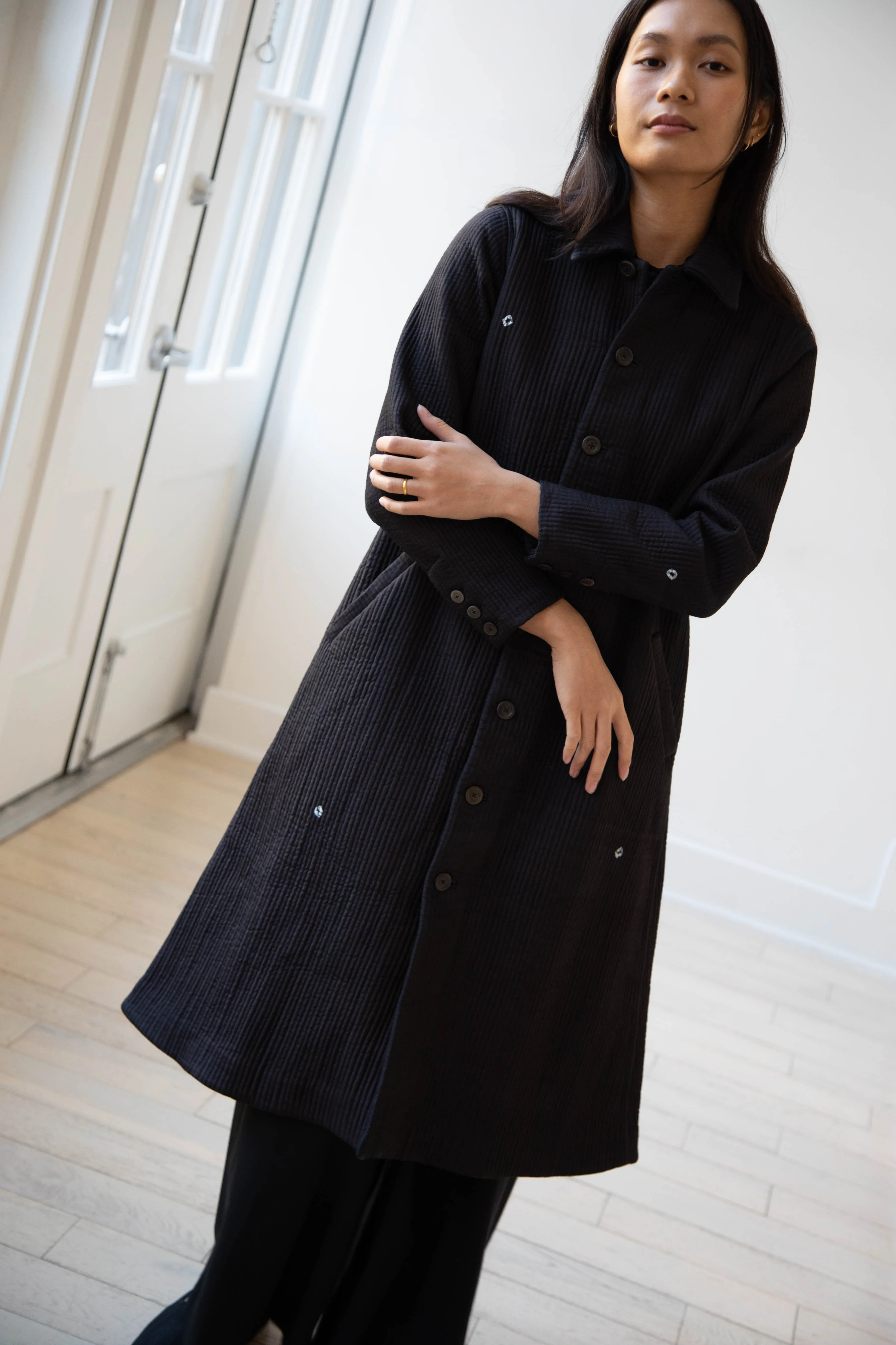 Maku | Mato Quilted Cotton Silk Coat