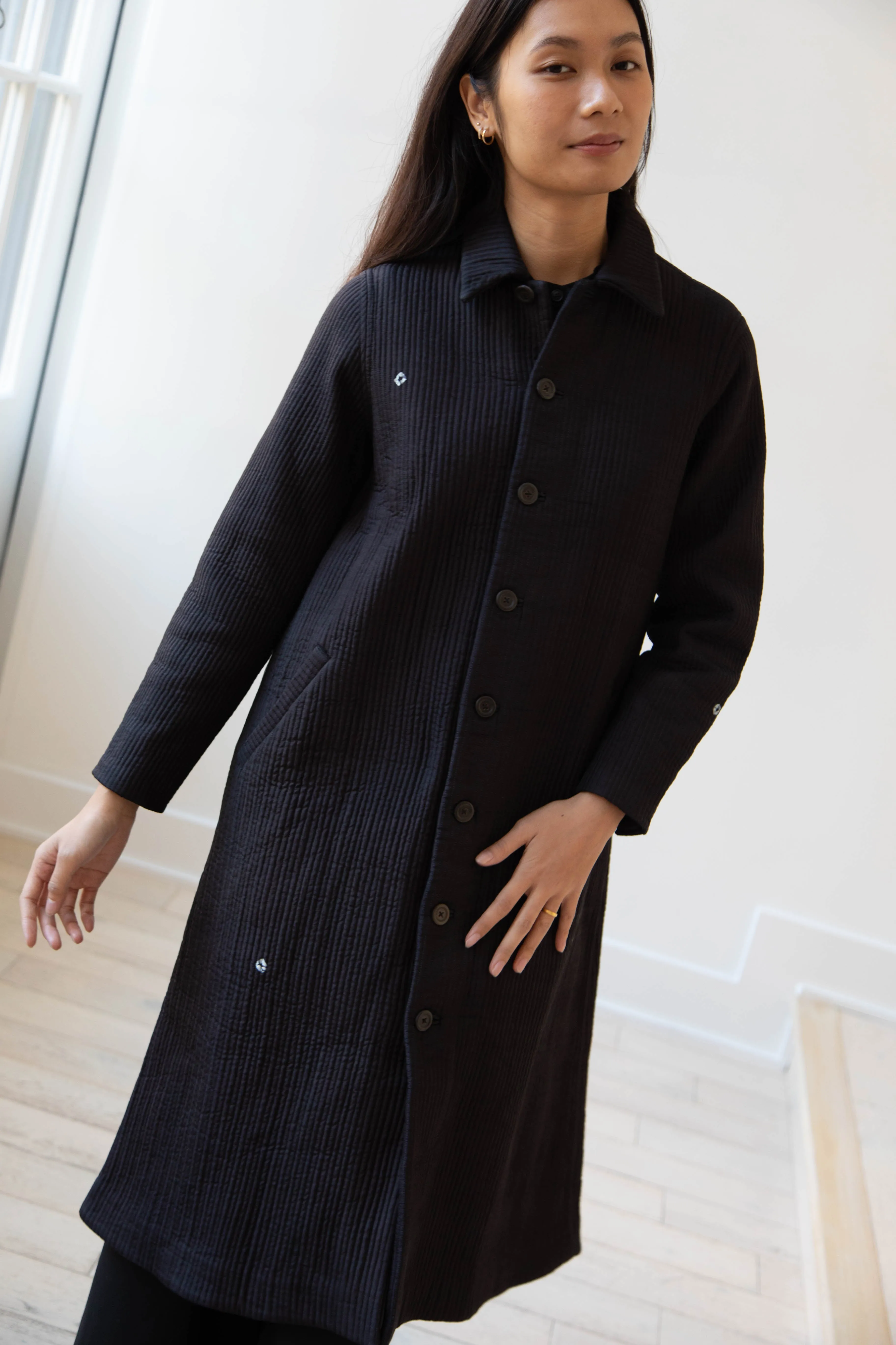 Maku | Mato Quilted Cotton Silk Coat