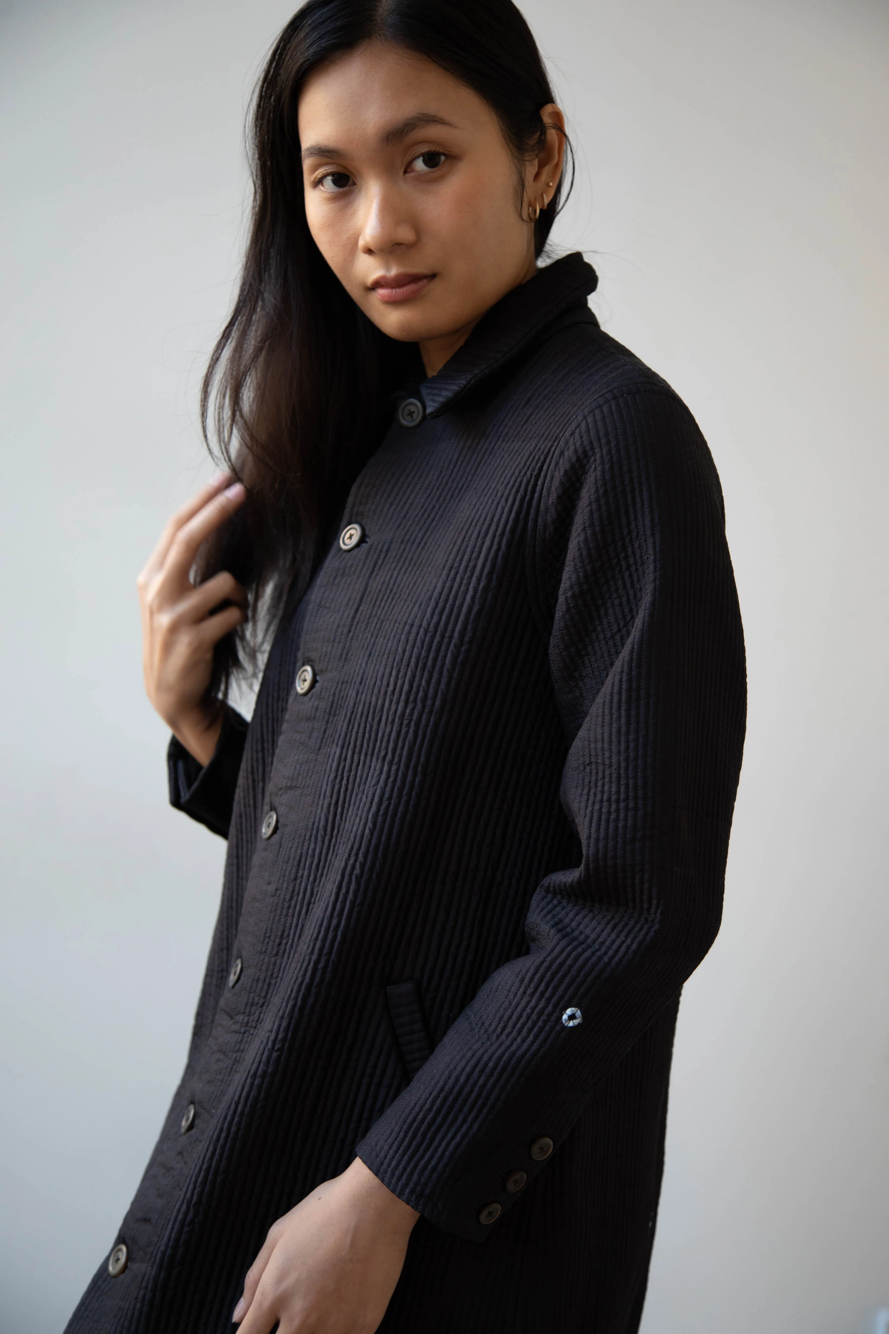 Maku | Mato Quilted Cotton Silk Coat