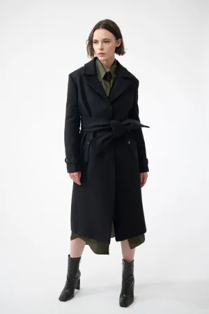 MANSION black - wool coat