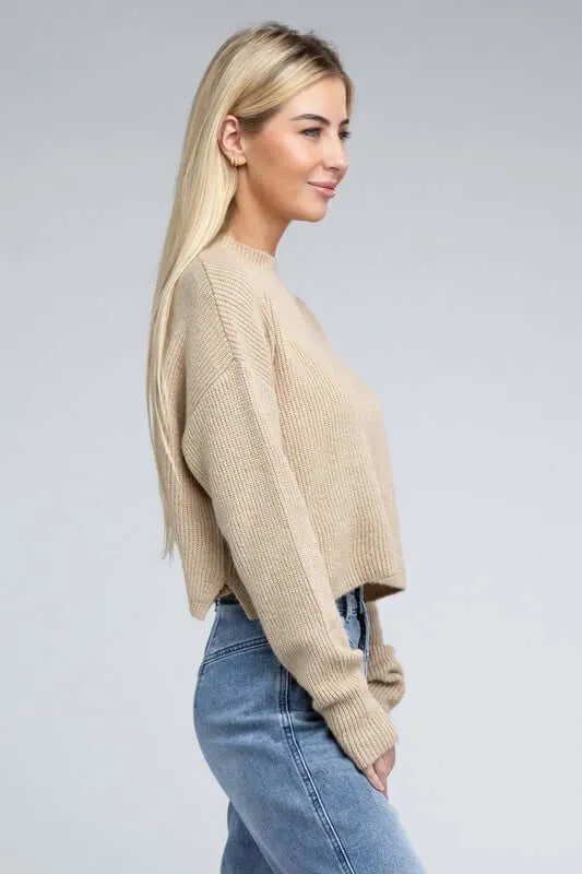 Mock Neck Pullover Sweater