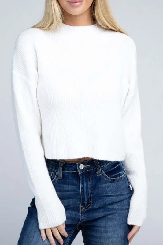 Mock Neck Pullover Sweater