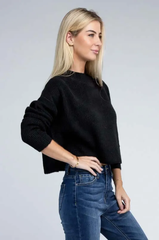 Mock Neck Pullover Sweater