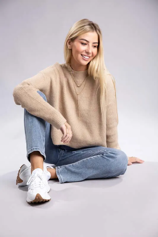 Mock Neck Pullover Sweater