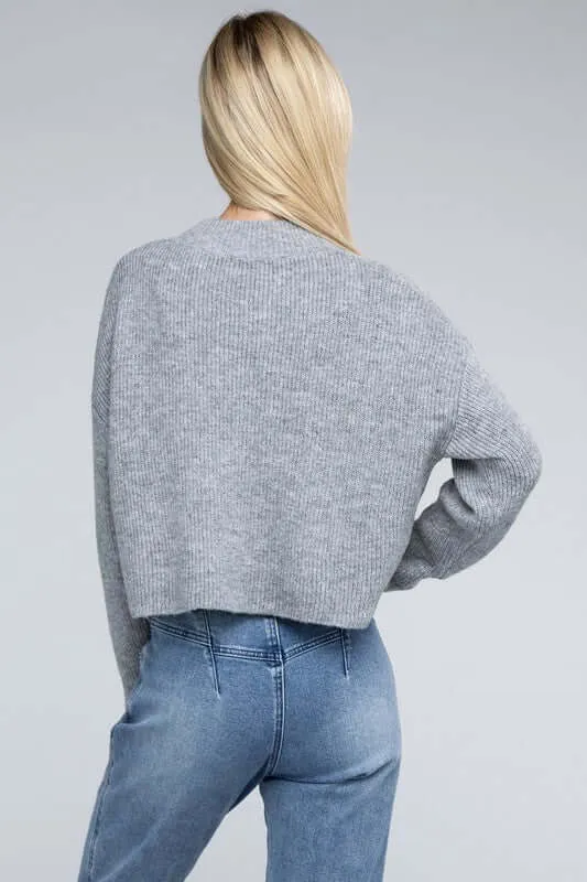 Mock Neck Pullover Sweater