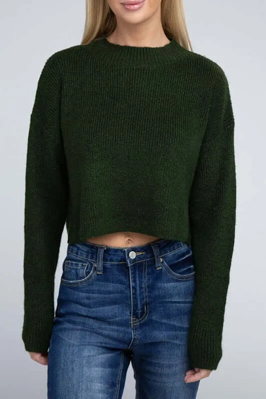 Mock Neck Pullover Sweater