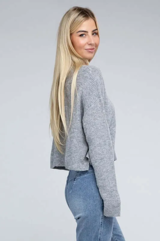 Mock Neck Pullover Sweater