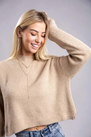 Mock Neck Pullover Sweater