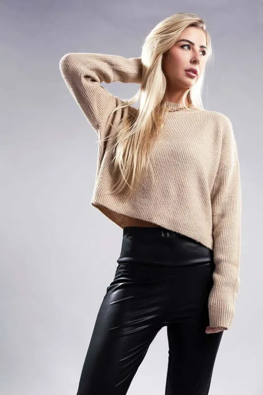 Mock Neck Pullover Sweater