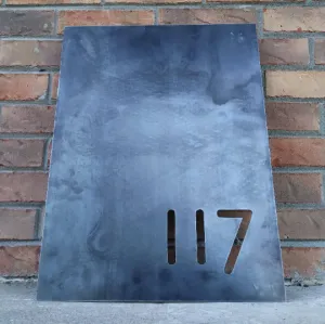 Modern Metal House Number Sign - Minimalist Address Plaque, Porch Signs, Address Signs, House Number Signs