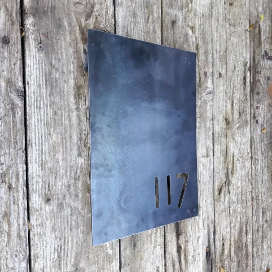 Modern Metal House Number Sign - Minimalist Address Plaque, Porch Signs, Address Signs, House Number Signs