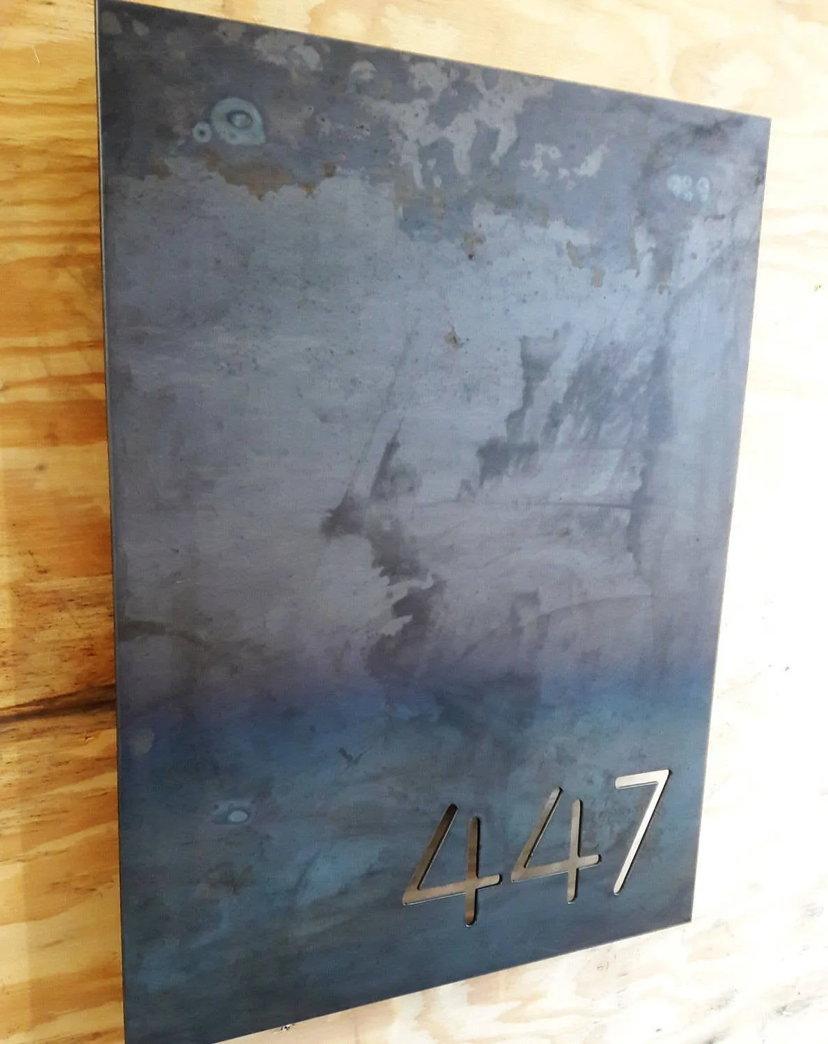 Modern Metal House Number Sign - Minimalist Address Plaque, Porch Signs, Address Signs, House Number Signs