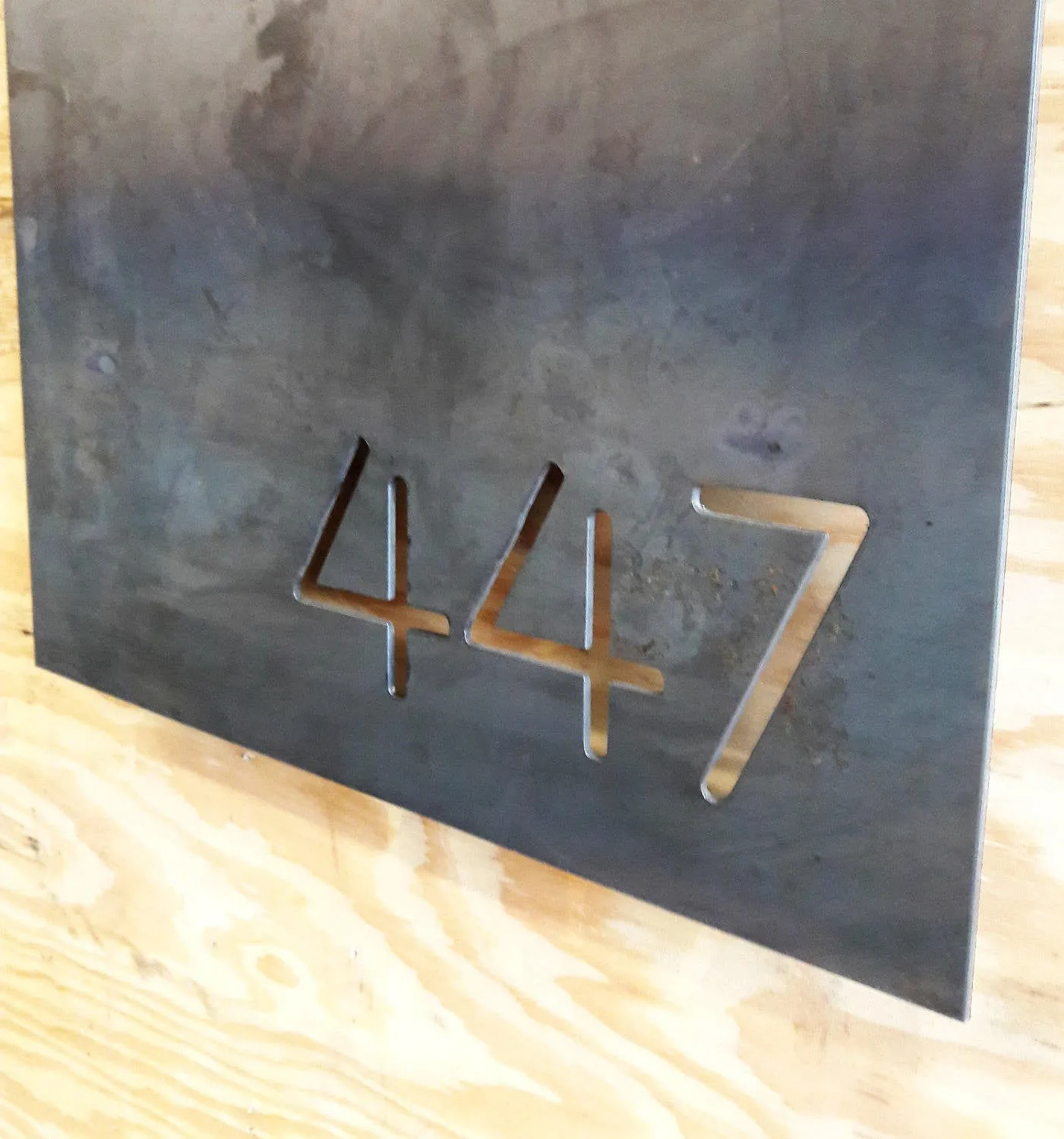 Modern Metal House Number Sign - Minimalist Address Plaque, Porch Signs, Address Signs, House Number Signs