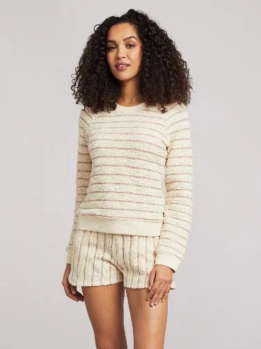 Peach Stripe Pacifica Terry Crew