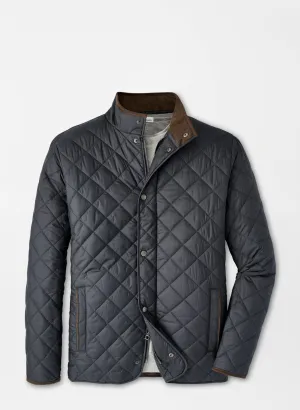 Peter Millar Suffolk Quilted Travel Coat - Black