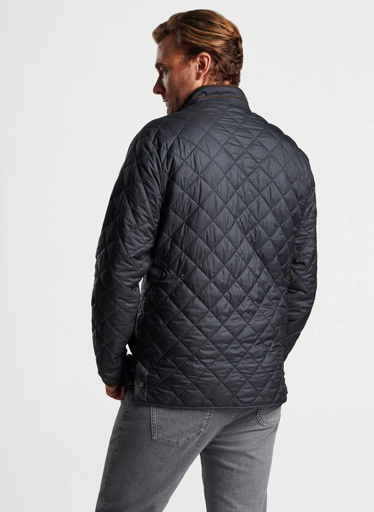 Peter Millar Suffolk Quilted Travel Coat - Black