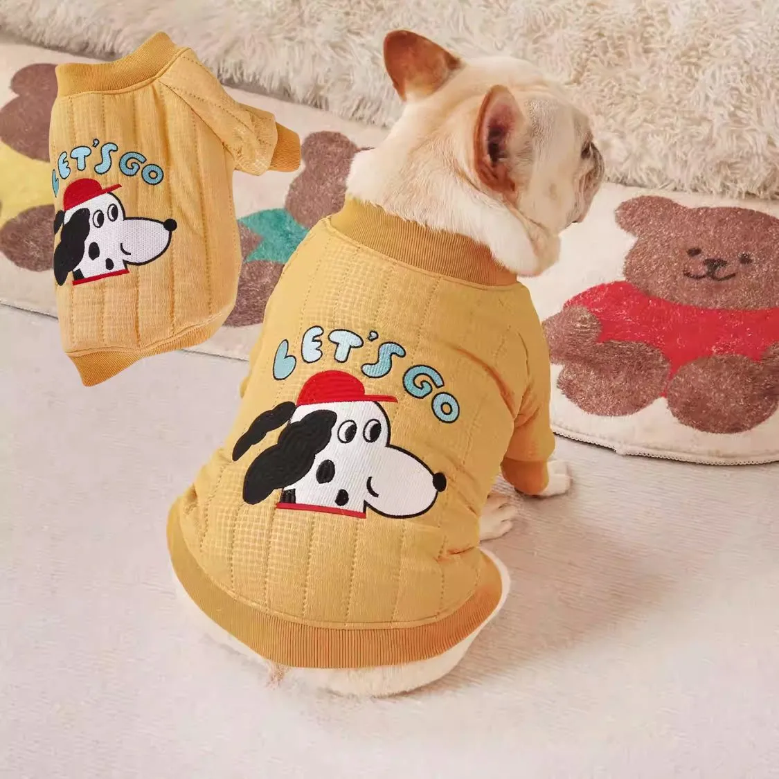 Quilted Cotton Frenchie Jacket - Warm and Stylish Winter Coat for French Bulldogs