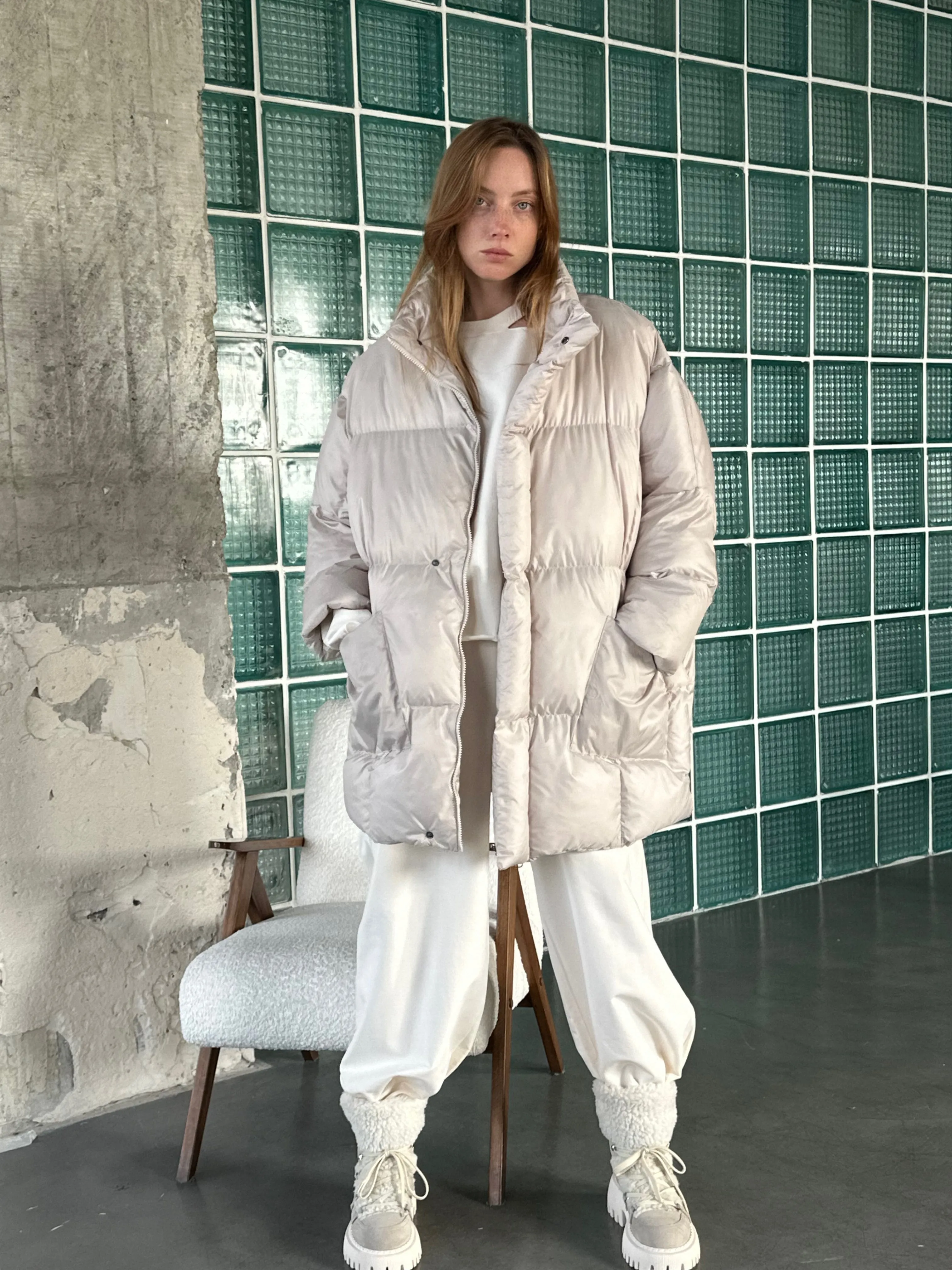 Quilted puffer coat