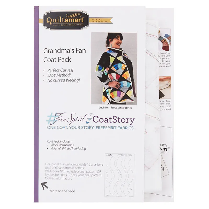 Quiltsmart Grandma's Fan Fusible Interfacing Coat Pack