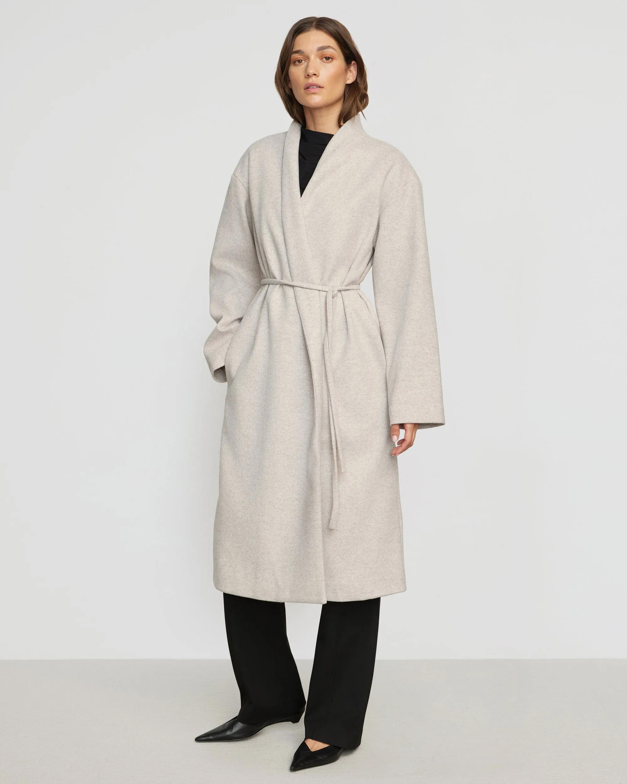 Reagan Oversized Tie-Front Coat