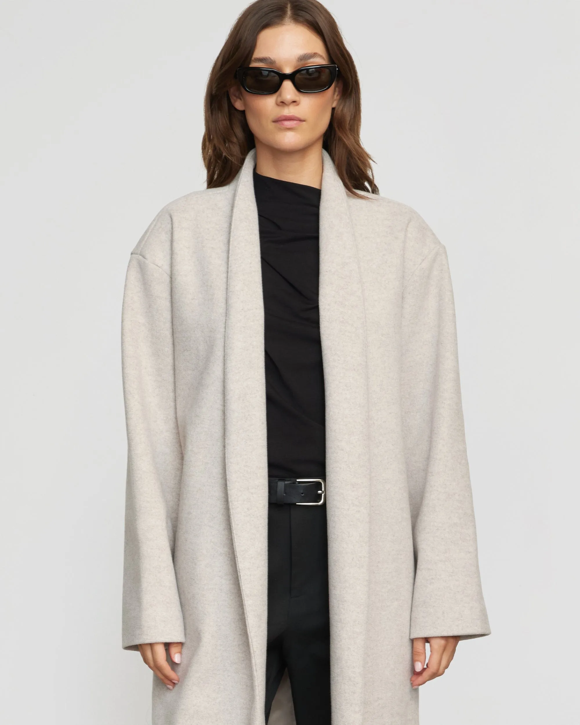 Reagan Oversized Tie-Front Coat