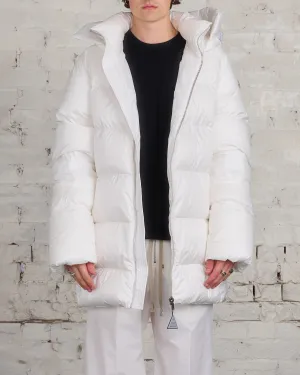 Rick Owens Moncler Hooded Cyclopic Coat Milk