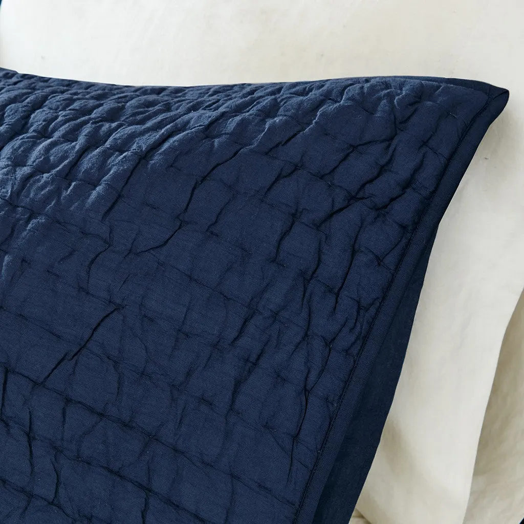 Serene 3 Piece Hand Quilted Cotton Quilt Set - Blue