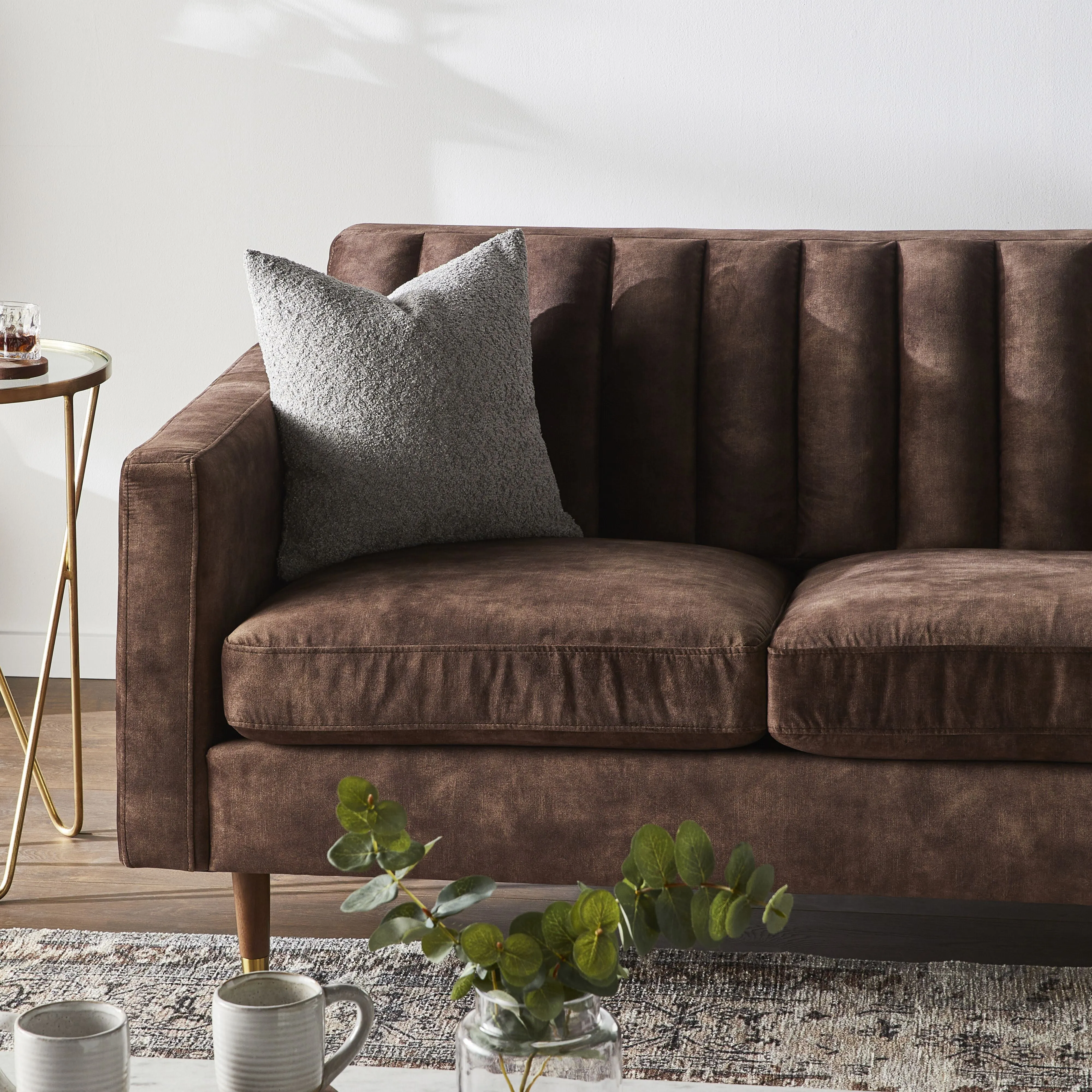 Stitch 2 Seater Sofa Haven Chocolate