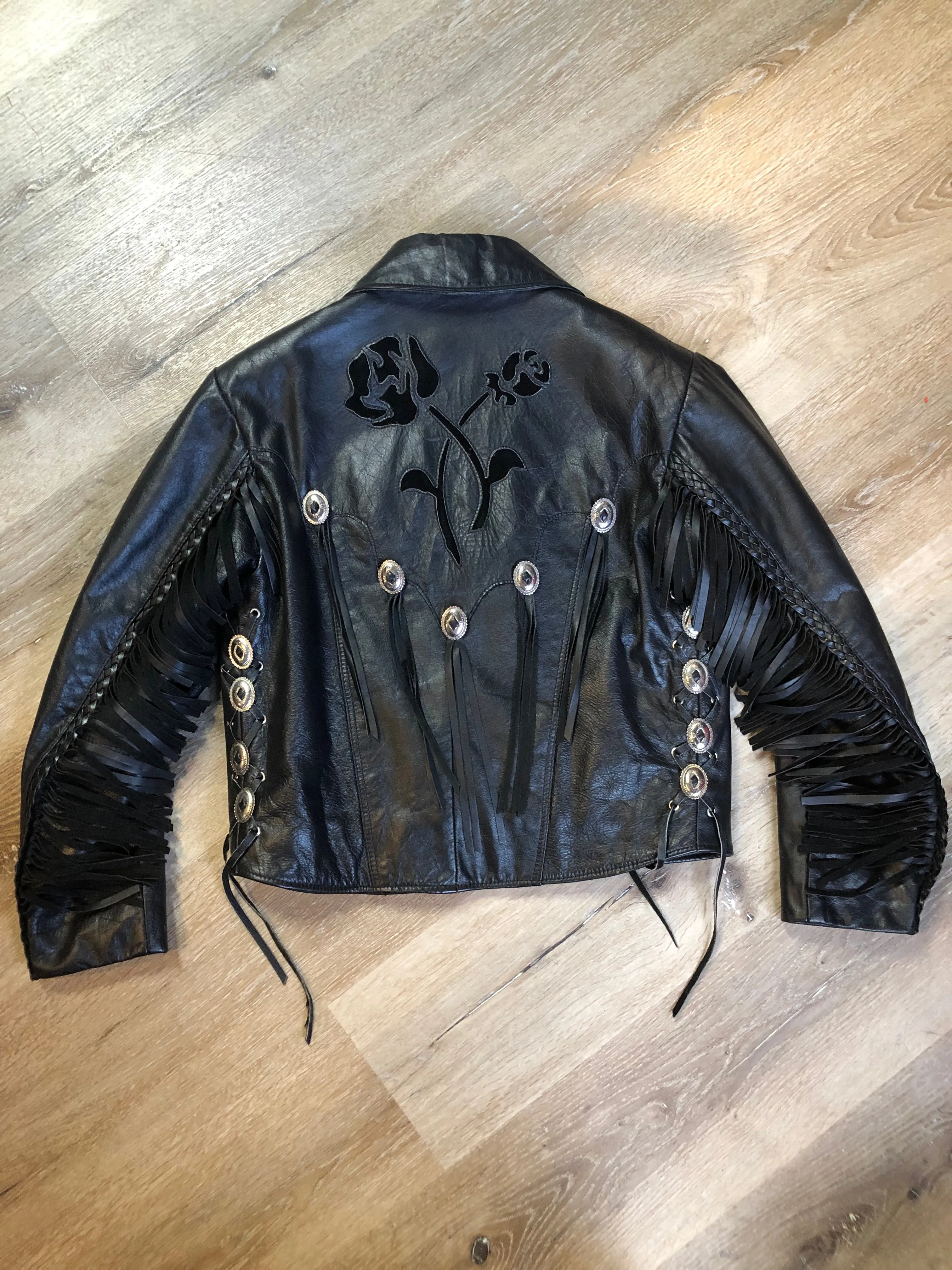 Vintage Bristol Golden Crown Black Leather Motorcycle Jacket, Made in Canada, SOLD