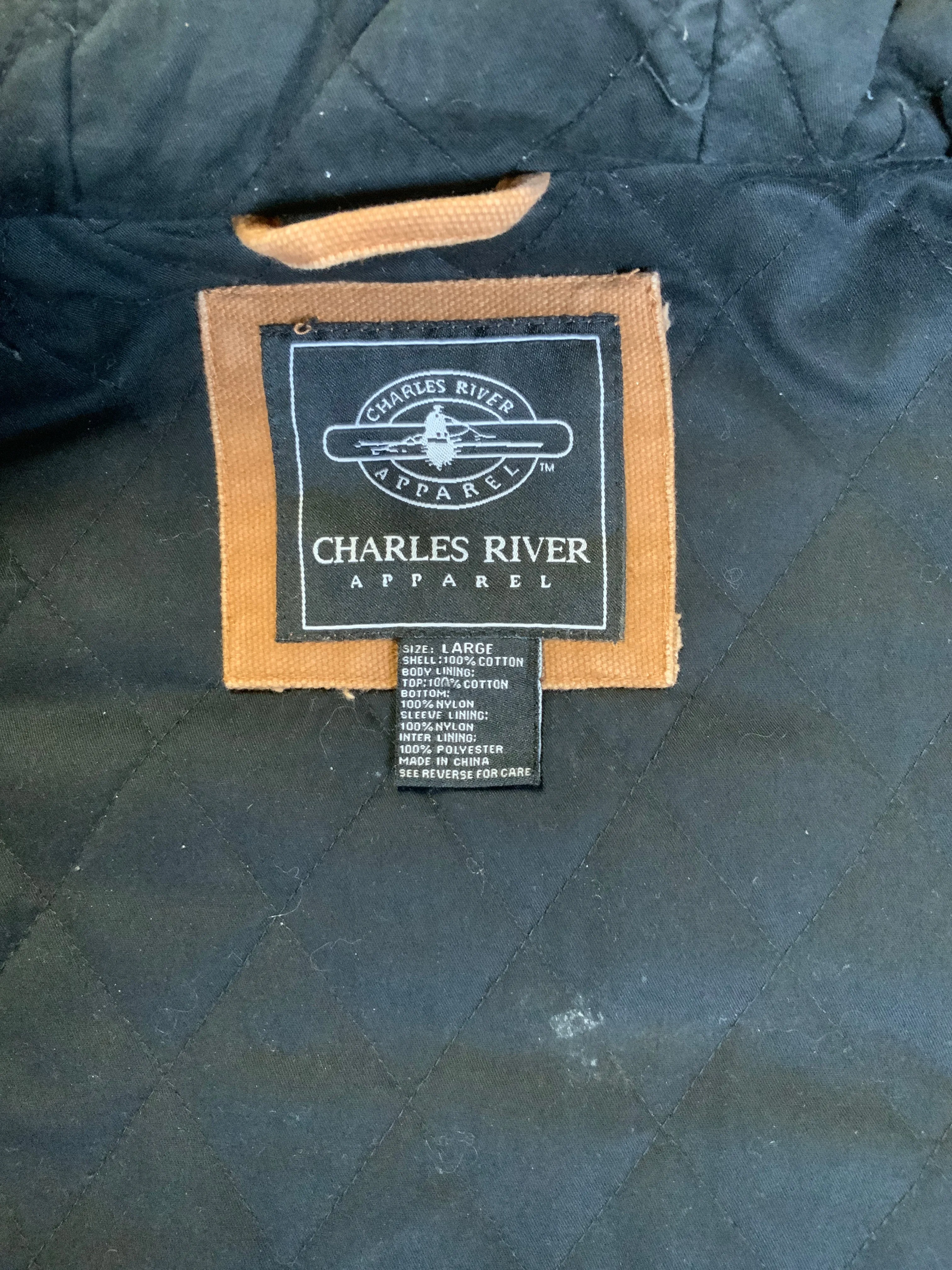 Vintage Charles River Tan Canvas Work Jacket