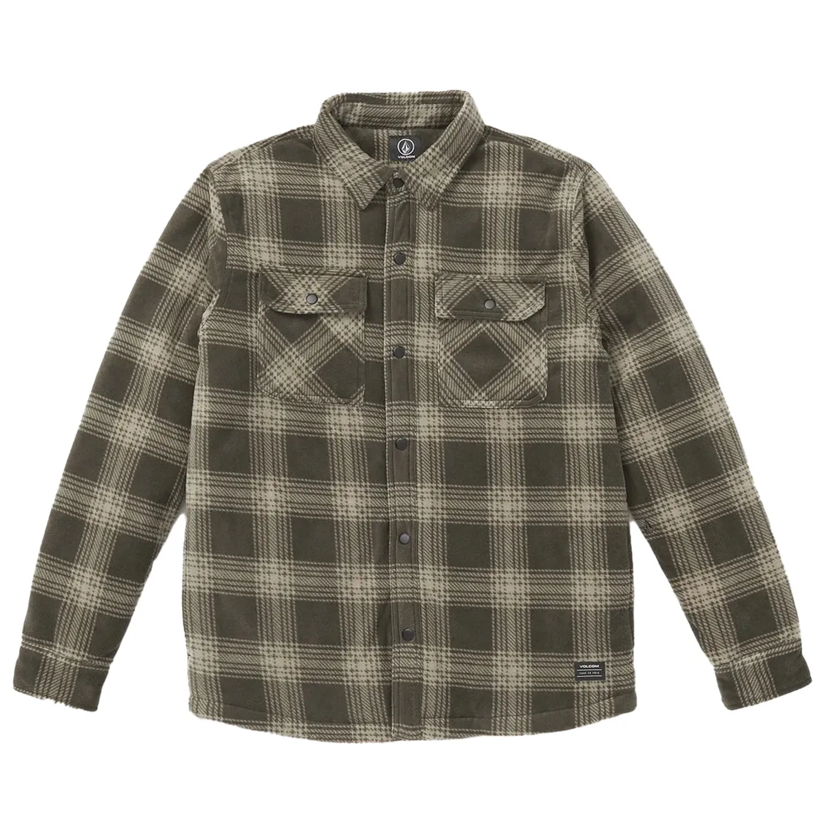 Volcom Bowered Fleece Long Sleeve Button-Up Shirt