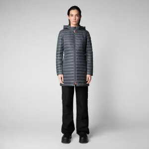 Woman's animal free puffer Bryanna in storm grey