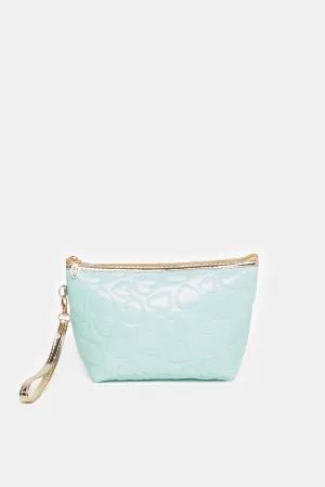 Women Mint Quilted Pouch