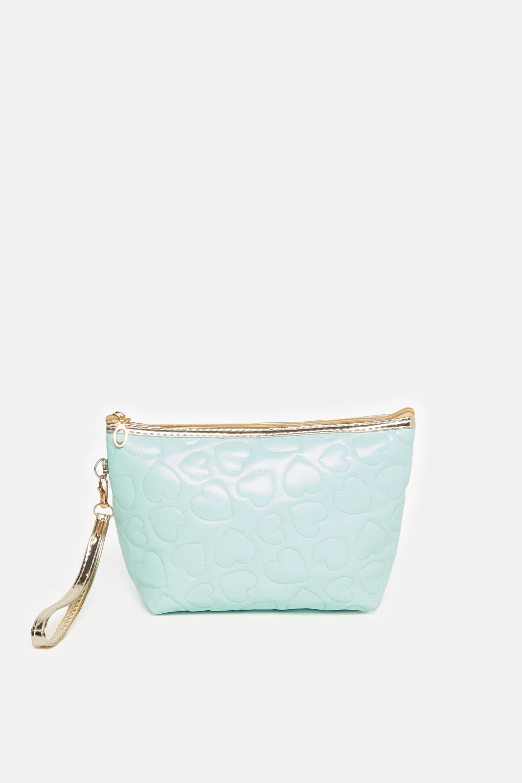 Women Mint Quilted Pouch