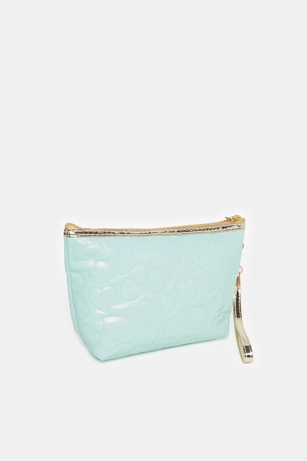 Women Mint Quilted Pouch