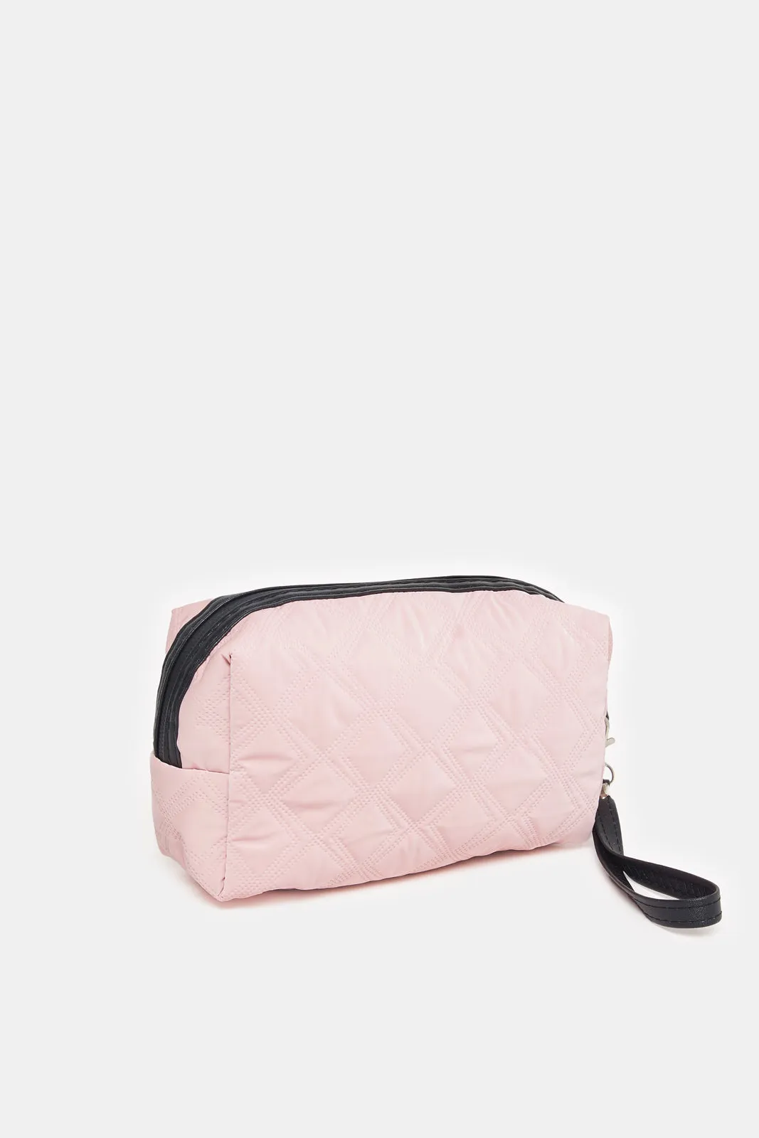 Women Pink Quilted Pouch