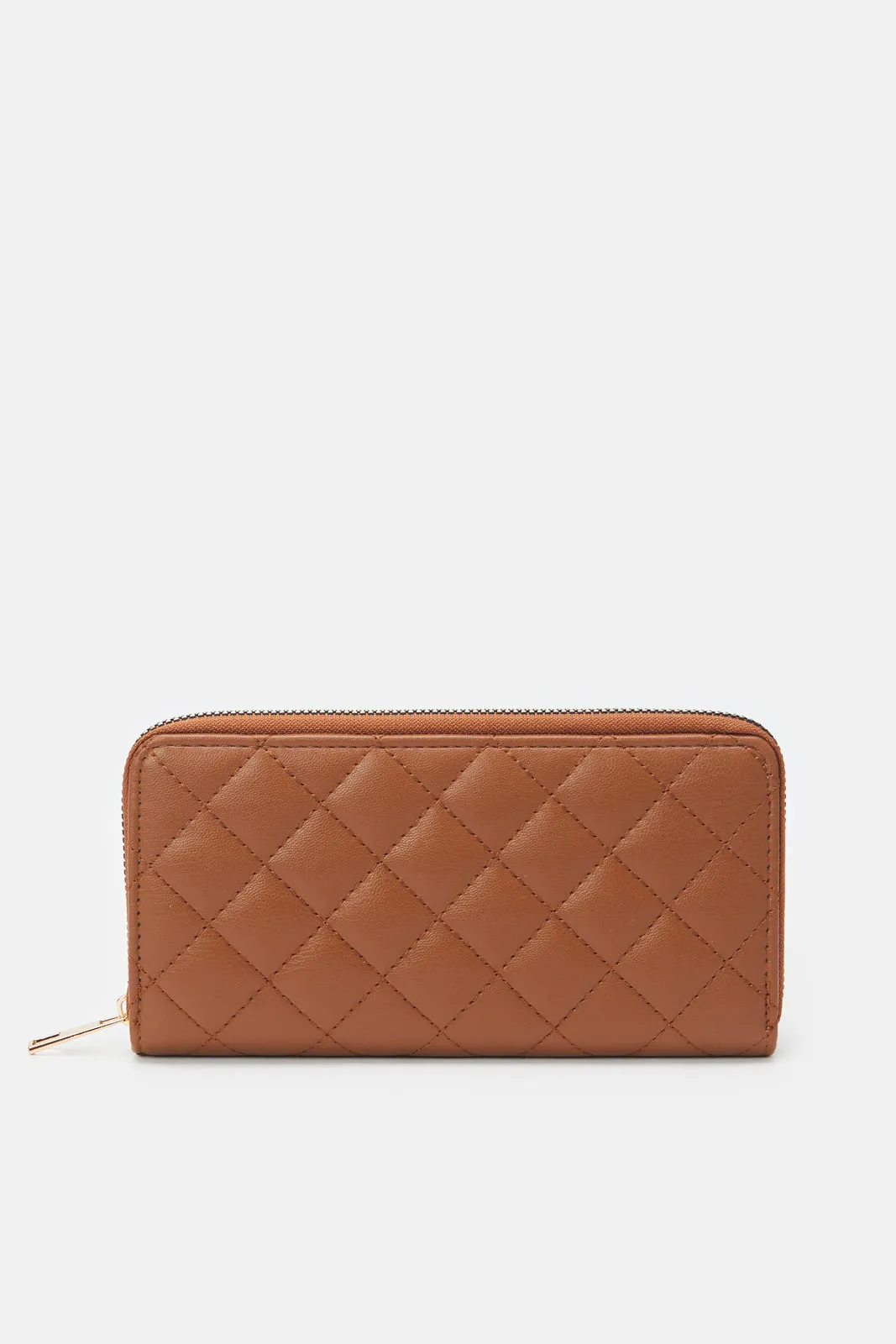 Women Quilted Tan Purse