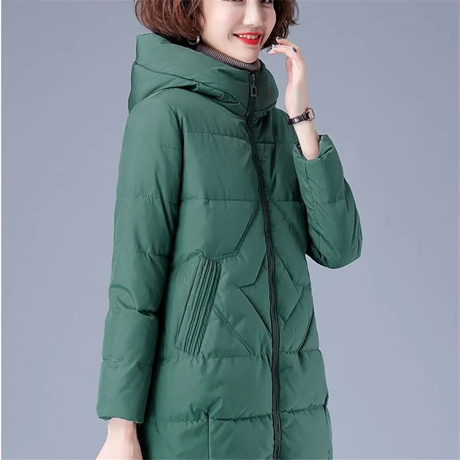 Women's Elegant Solid Colour Ribbed Quilted Coat with Zipper | Ideal for Autumn/Winter