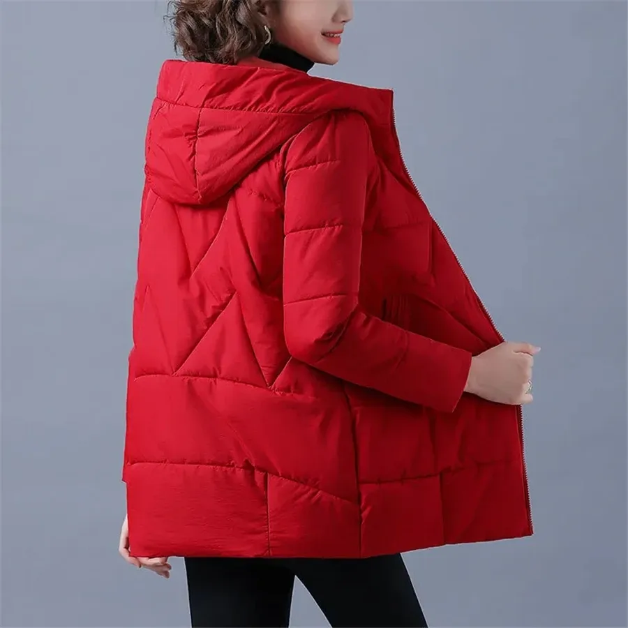 Women's Elegant Solid Colour Ribbed Quilted Coat with Zipper | Ideal for Autumn/Winter